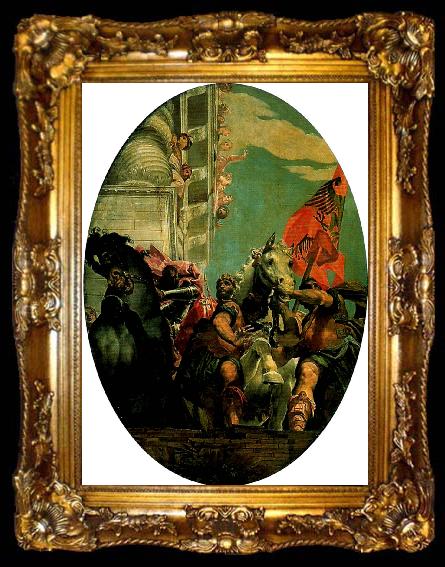 framed  Paolo  Veronese triumph of mordechai, ta009-2